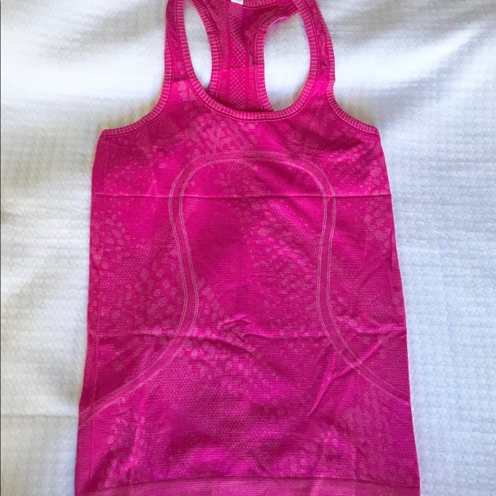 Pink Lululemon Swiftly Tech Racerback Top